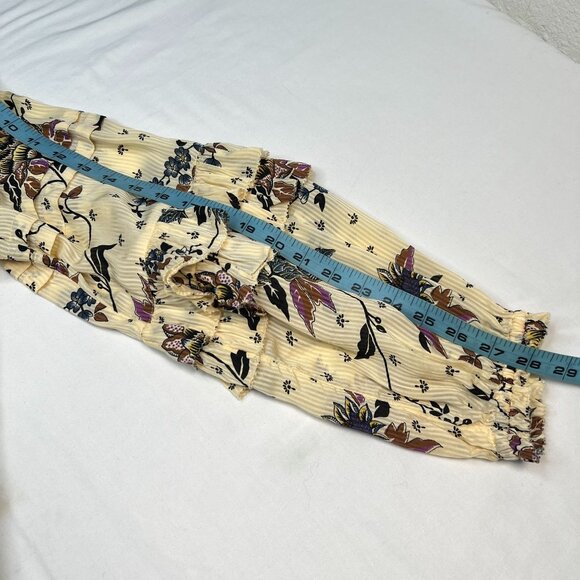 Scotch & Soda Floral Print Ruffle Dress Creamy Ivory Long Sleeve Mini Boho Large - Picture 13 of 16